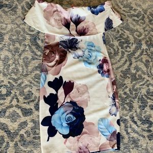 Floral fitted dress, wore once